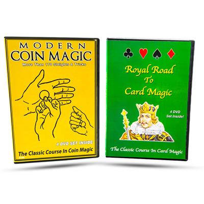 Modern Coin Magic und Royal Road to Card Magic Deluxe DVD Combo Set 