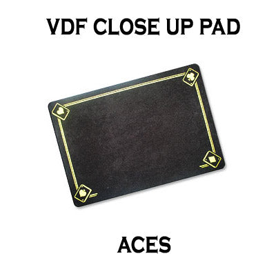 VDF Close Up Pad with Printed Aces (Black) by Di Fatta Magic - Trick