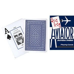 Cards Aviator Jumbo Index Poker Size (Blue)