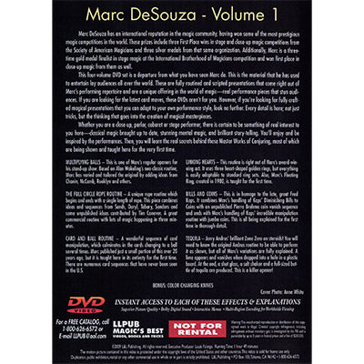 Master Works of Conjuring Vol. 1 by Marc DeSouza - DVD