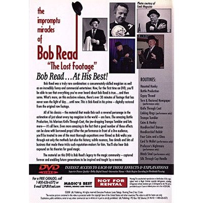 The Impromptu Miracles of Bob Read The Lost Footage by L&L Publishing - DVD