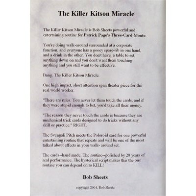 Killer Kitson Miracle by Bob Sheets - DVD
