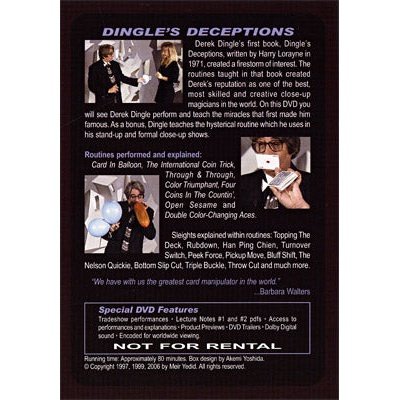 Dingle's ( Deceptions ) by Derek Dingle - DVD