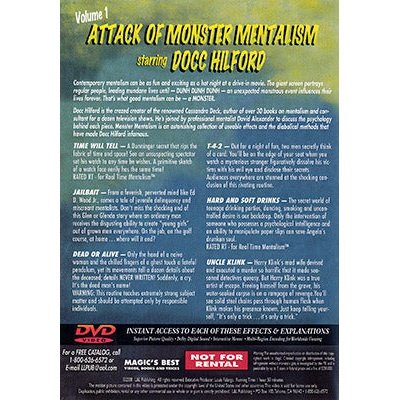 Docc Hilford:  Attack Of Monster Mentalism  Volume 1 - DVD