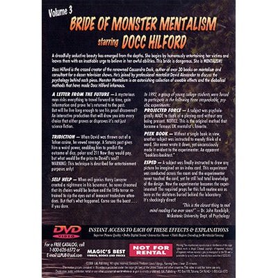 Docc Hilford:  Bride Of Monster Mentalism  Volume 3 - DVD