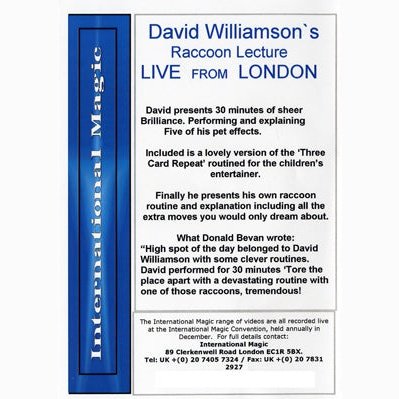 David Williamson Raccoon Lecture by International Magic - DVD