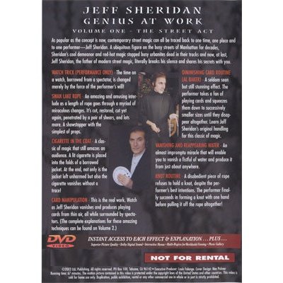 Jeff Sheridan Genius at Work Vol 1  Street Act - DVD