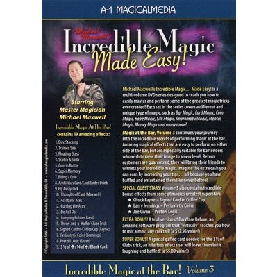 Incredible Magic At The Bar - Volume 3 by Michael Maxwell - DVD