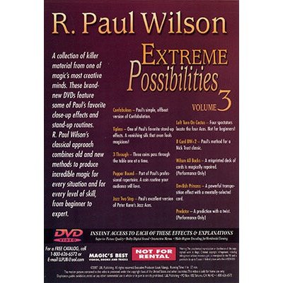 Extreme Possibilities Volume 3 by R. Paul Wilson - DVD