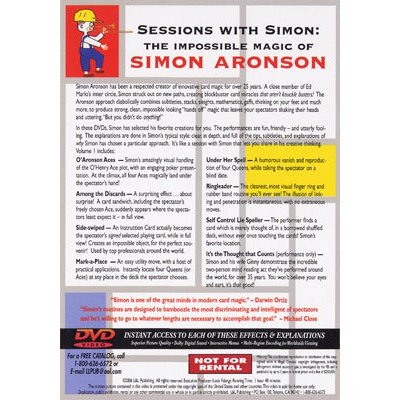 Sessions With Simon: The Impossible Magic Of Simon Aronson Volume 1 - DVD