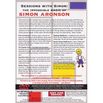 Sessions With Simon: The Impossible Magic Of Simon Aronson Volume 2 - DVD