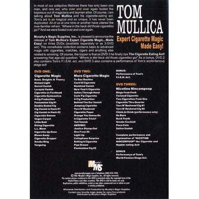 Expert Cigarette Magic Made Easy - 3 DVD Set by Tom Mullica - DVD