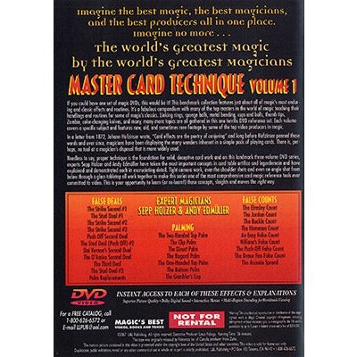 World's Greatest Magic: Master Card Technique Volume 1 - DVD