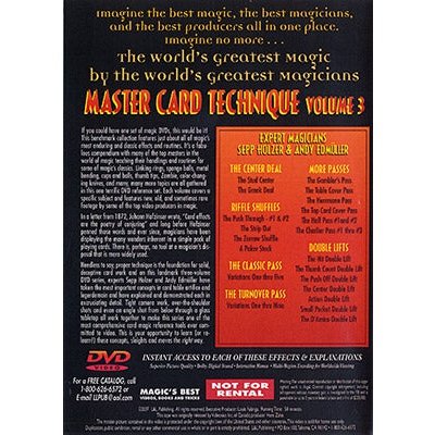 World's Greatest Magic: Master Card Technique Volume 3 - DVD