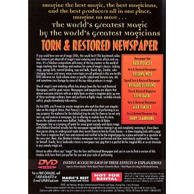 World's Greatest Magic: Torn And Restored Newspaper - DVD