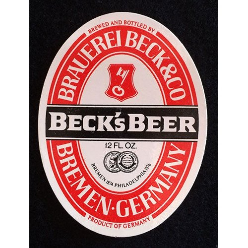 Vanishing Bottle Label for Becks Beer by Nielsen